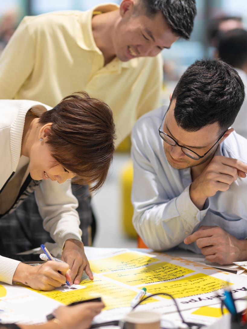 People working together during a Spring workshop