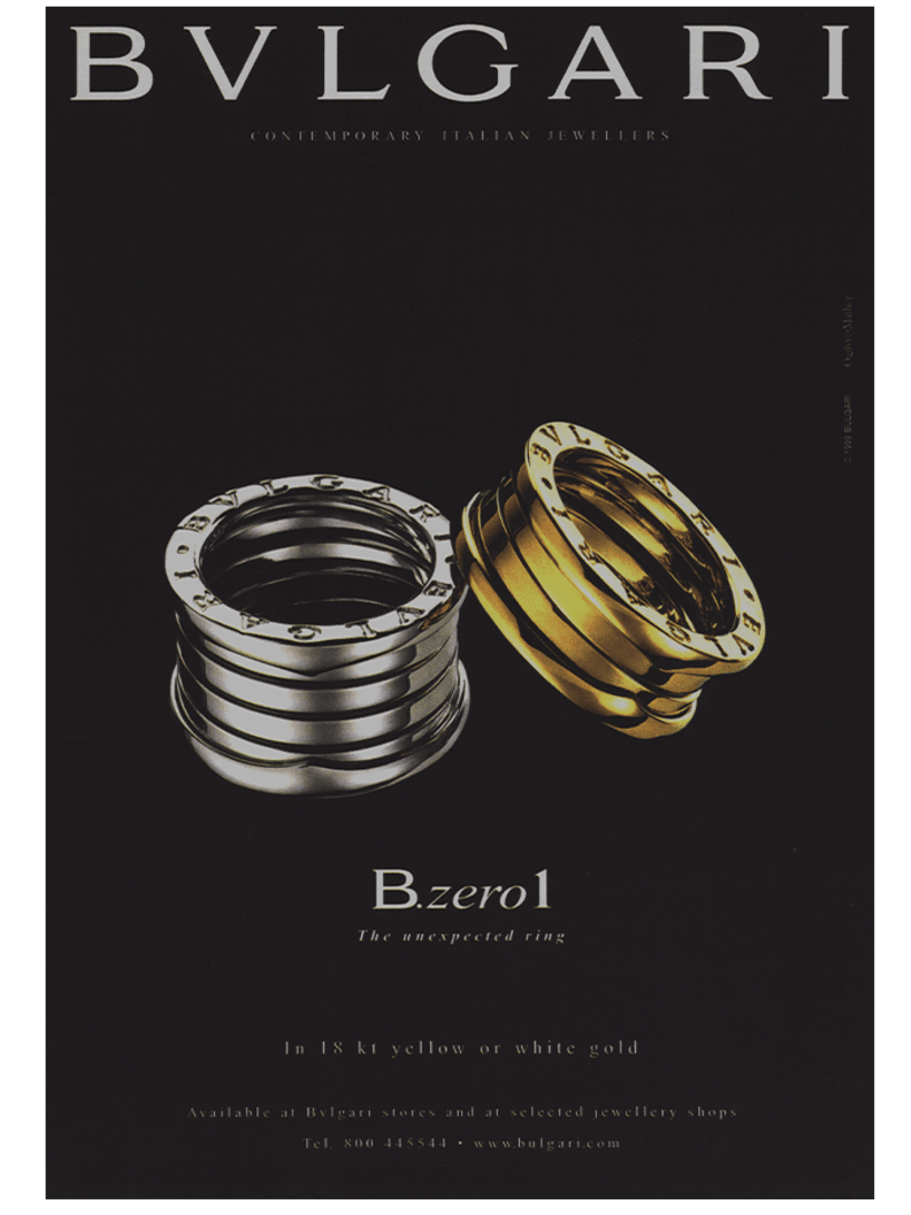 Image from the year 1990 of the Bvlgari history.