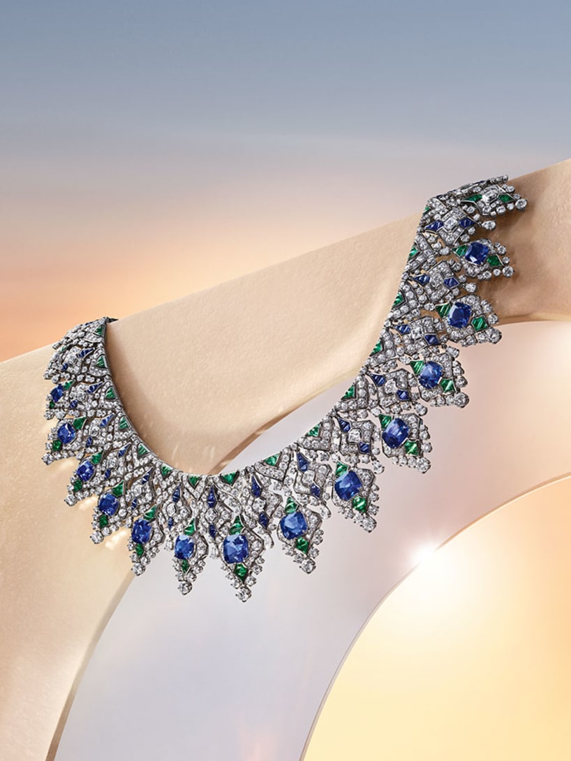 Sapphire and diamond High Jewellery necklace.