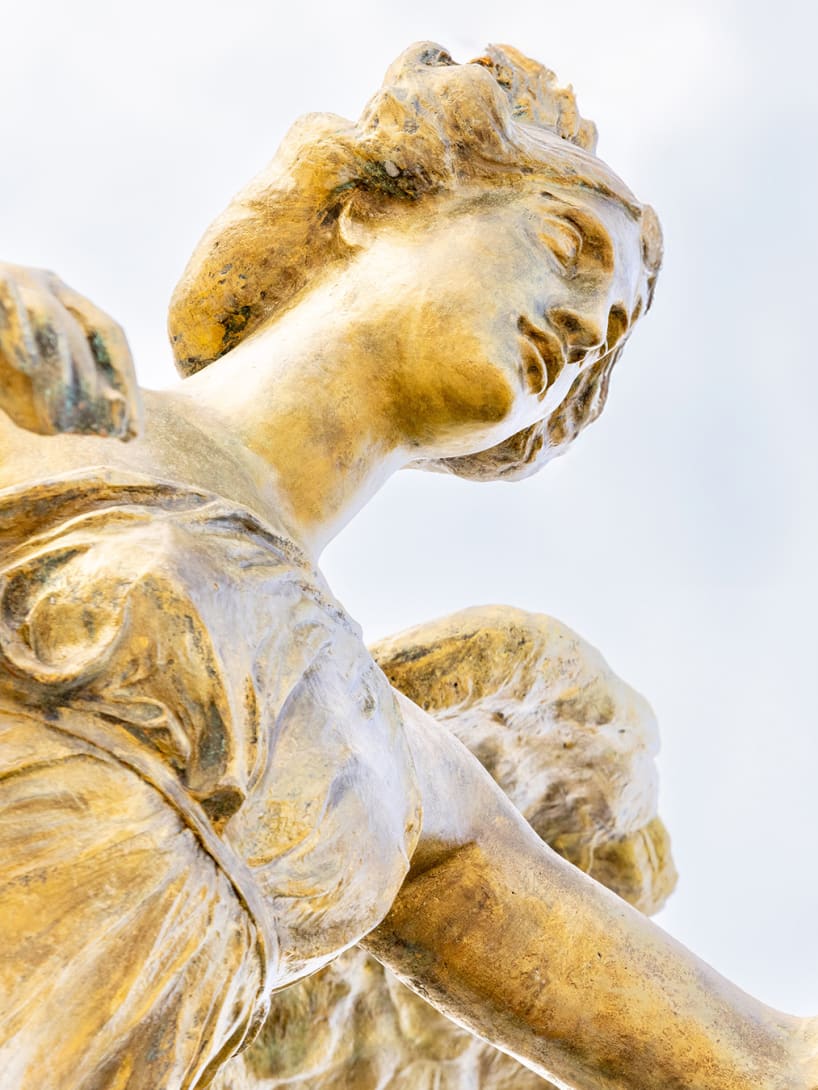 Detail of one of the sculptures from Rome's Vittoriano complex, restored with the support of Bvlgari.