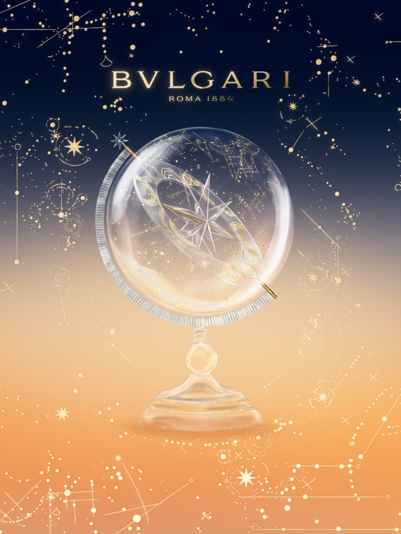 immagine di una postcard firmata Bvlgari 