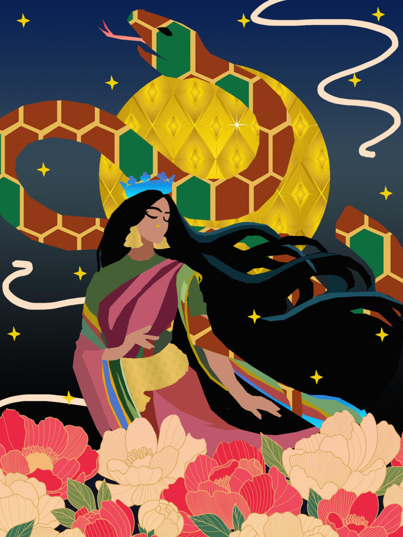 Picture representing postcard from Serpenti infinito Exhibition in India.