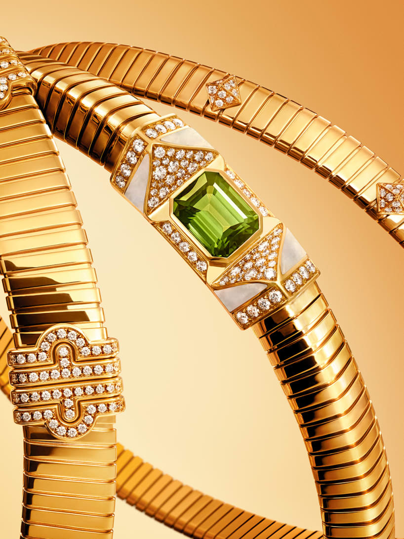 Bvlgari Tubogas necklaces, creative shot.