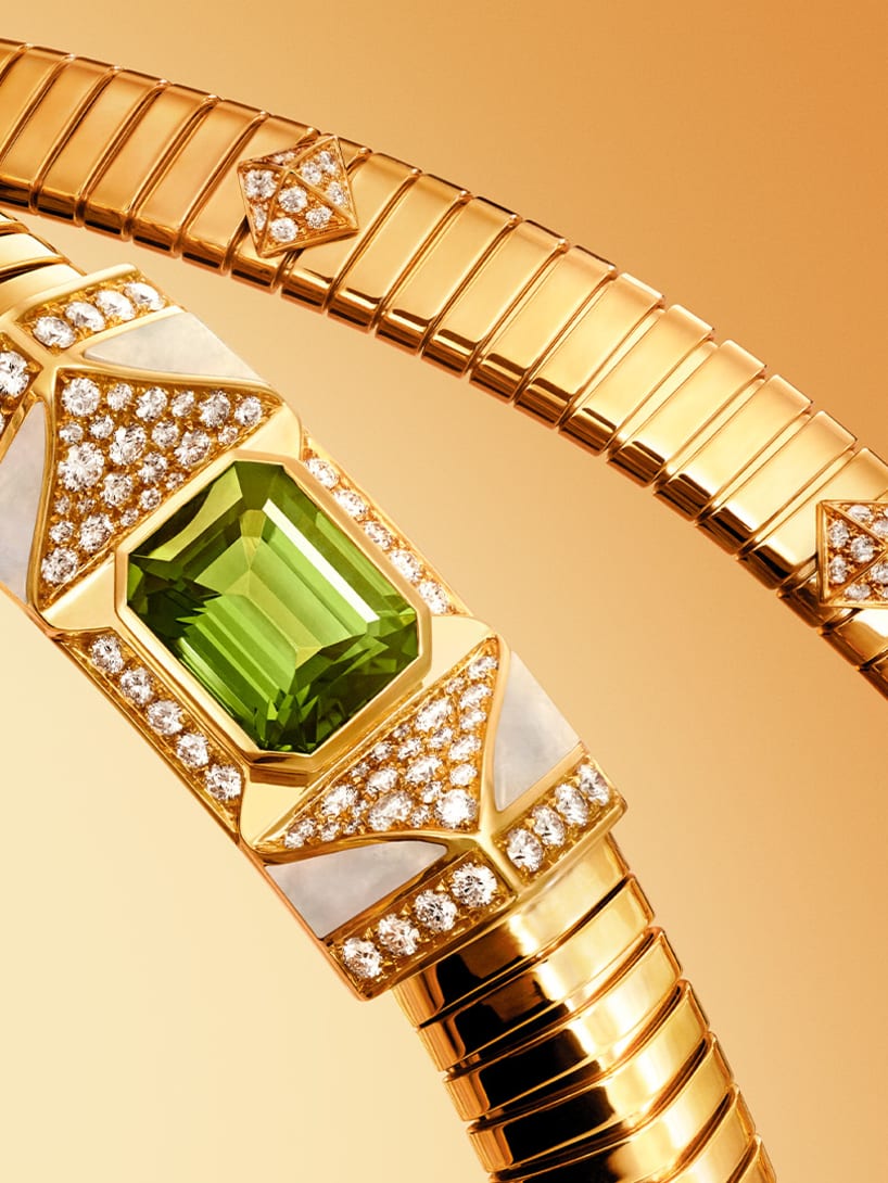 Bvlgari Tubogas necklaces, creative shot.