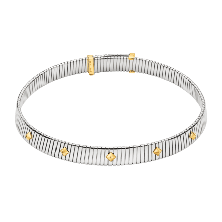 Bvlgari Tubogas Gold & Steel Necklace Yellow Gold And Steel 362627