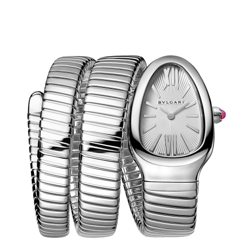The BVLGARI Women’s collection Steel Serpenti Tubogas Watch White 101911 | Bvlgari