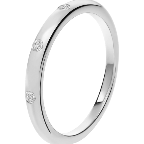 正規品　ブルガリ 結婚指輪　フェディリング　プラチナ　ダイヤモンド フェディの指輪は、シンプルながらダイヤの輝きが特に目立つタイプの