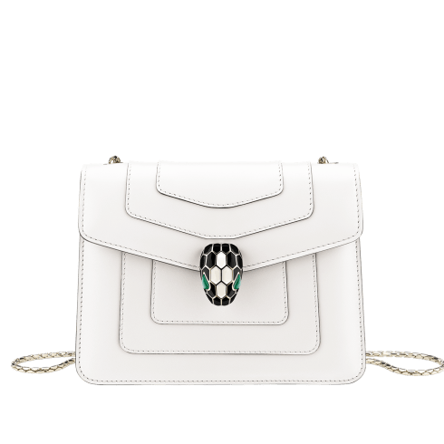 White Calf leather Serpenti Forever Crossbody Bag 283167 | Bvlgari