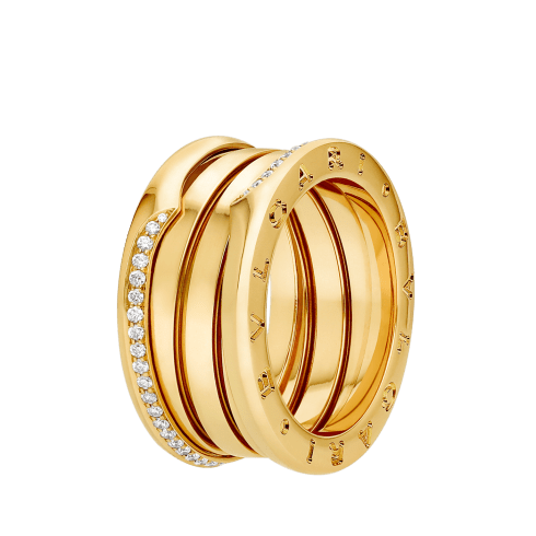 Yellow gold B.zero1 Ring with 0.28 ct Diamonds | Bvlgari