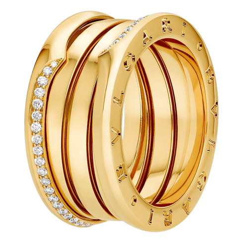 Yellow gold B.zero1 Ring with 0.24 ct Diamonds | Bvlgari