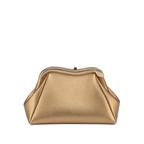 Gold Calf leather Serpentine Pouch 292927 | Bvlgari