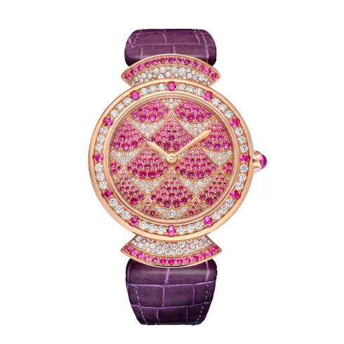 Rose gold Divas' Dream Watch Pink with Diamonds, Pink Sapphires