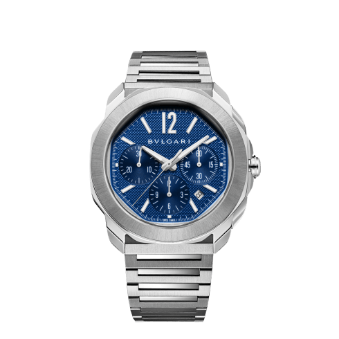 Steel Octo Roma Watch Blue 103829 | Bvlgari