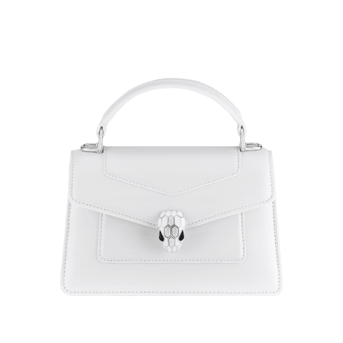 White Calf leather Serpenti Forever Mini Top Handle Bag 293686
