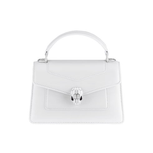 White Calf leather Serpenti Forever Mini Top Handle Bag 293686