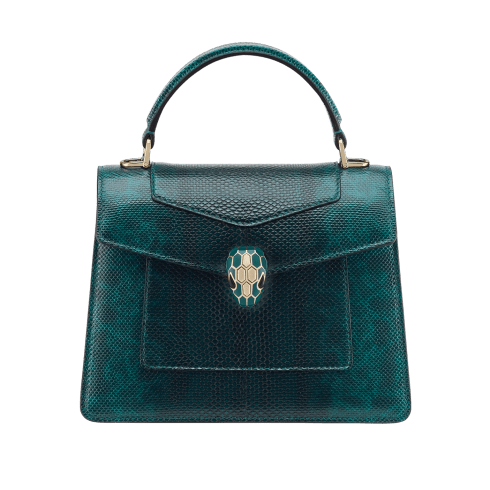 Serpenti Forever Medium Top Handle Bag Karung Leather 293984