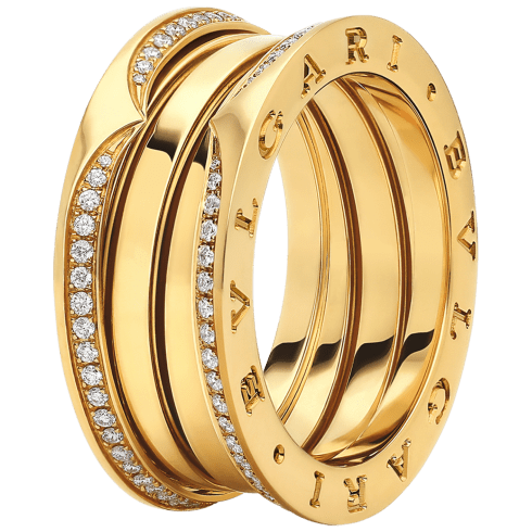 Yellow gold B.zero1 Ring with 0.53 ct Diamonds | Bvlgari