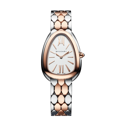 Rose gold and steel Serpenti Seduttori Watch 103948 | Bvlgari