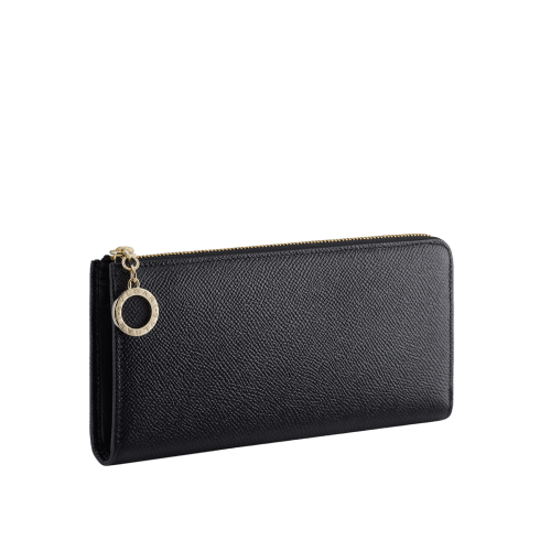 Black Calf leather Bvlgari Bvlgari Zip Wallet 280065 | Bvlgari