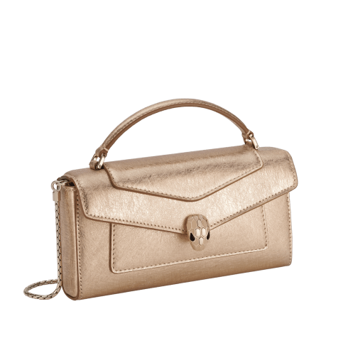 Gold Calf leather Serpenti Forever Phone Case 294320 | Bvlgari