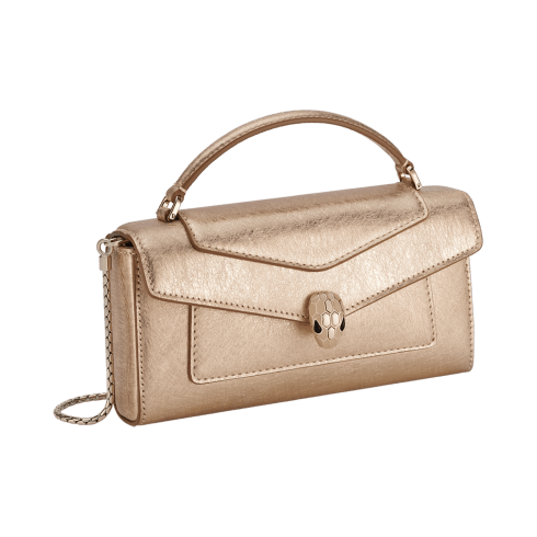 Gold Calf leather Serpenti Forever Phone Case 294320 | Bvlgari