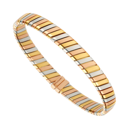 BVLGARI ダブルトンドブレスレット ホワイト/ライトゴールド Rose gold, White gold, Yellow gold Bvlgari Tubogas Bracelet