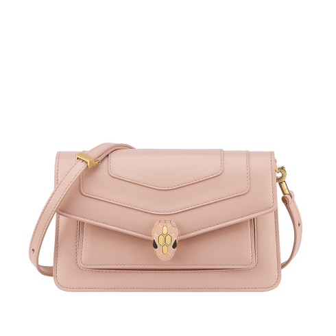 Pink Calf leather Serpenti Forever East-west Shoulder Bag 294567