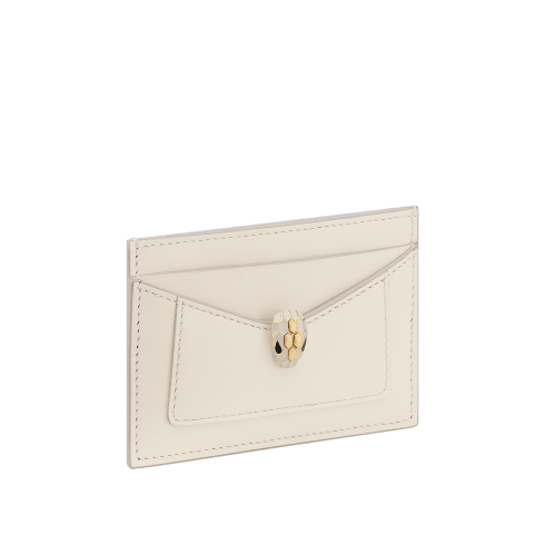 White Calf leather Serpenti Forever Card Holder 294613 | Bvlgari