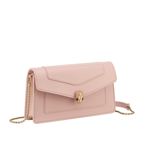 Pink Calf leather Serpenti Forever Chain Pochette 294651 | Bvlgari