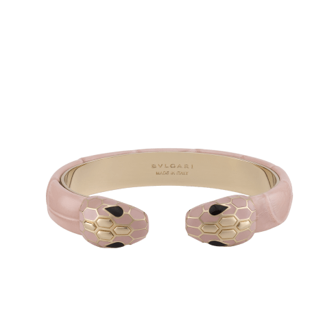 Pink Crocodile leather Serpenti Forever Leather Bracelet BRACLT-SP