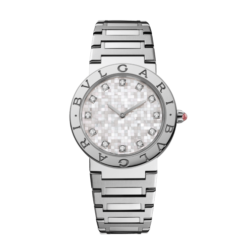 Steel Bvlgari Bvlgari Watch Silver with Diamonds 104194 | Bvlgari