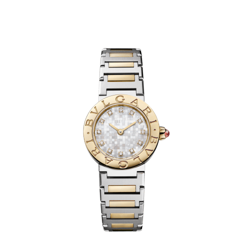 Yellow gold and steel Bvlgari Bvlgari Watch with Diamonds, Mother