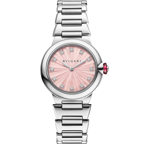 Steel Lvcea Watch with Diamonds 104107 | Bvlgari