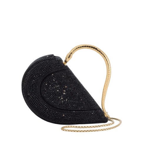 Black Crystals Serpenti Cuore 1968 Top Handle 294905 | Bvlgari