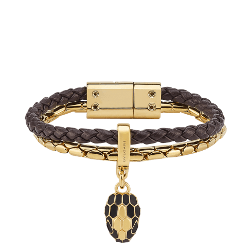 【レア】BVLGARI 編み込みレザーブレスレット 中古・古着通販】BVLGARI (ブルガリ) ブルガリ マン レザー