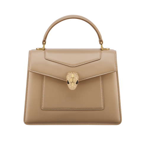 Beige Calf leather Serpenti Forever Medium Top Handle Bag 294949