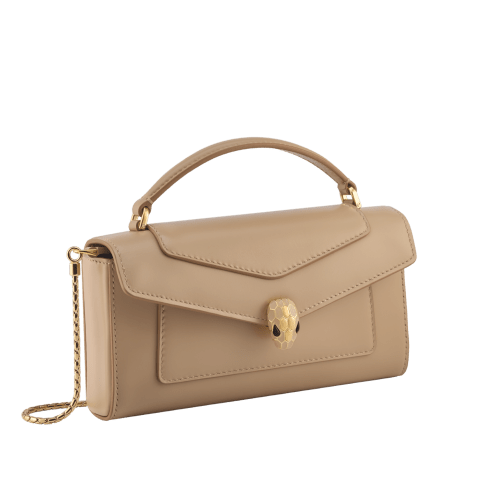BVLGARI　スマートフォン等Holder Beige Calf leather Serpenti Forever Phone Case 294894 | Bvlgari