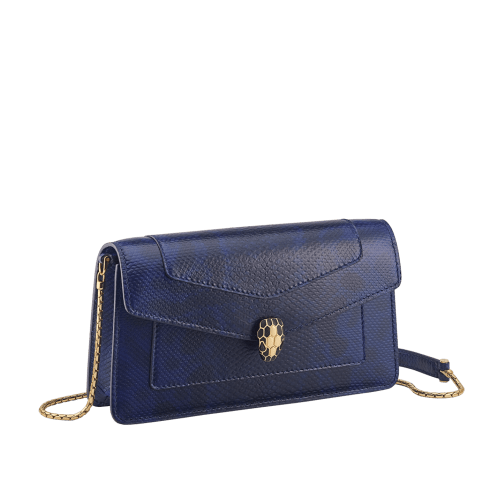 Serpenti Forever Chain Pochette Karung Leather 294966 | Wallets