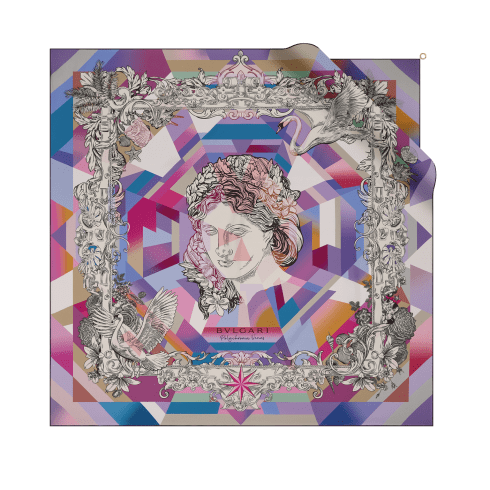Multicolor Silk Heritage Scarf 246382 | Bvlgari