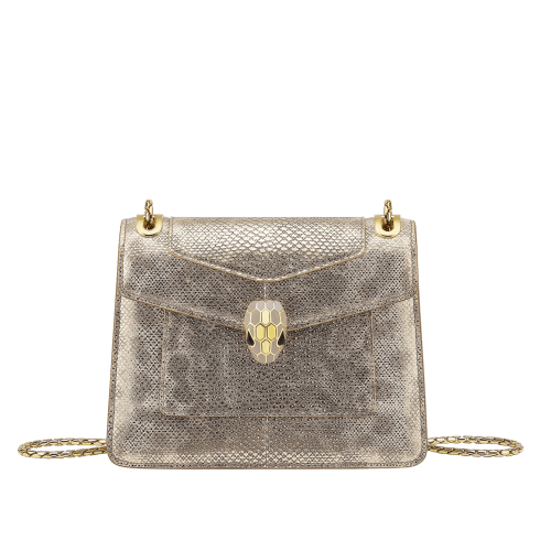 Beige Karung leather Serpenti Forever Shoulder Bag 295107 | Bvlgari