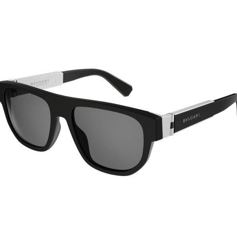 Rectangular Black Bvlgari Aluminium Sunglasses 904391 | Bvlgari