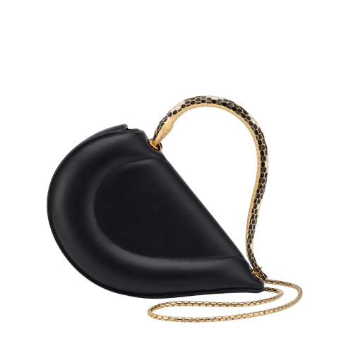 Black Calf leather Serpenti Cuore 1968 Top Handle 295269 | Bvlgari