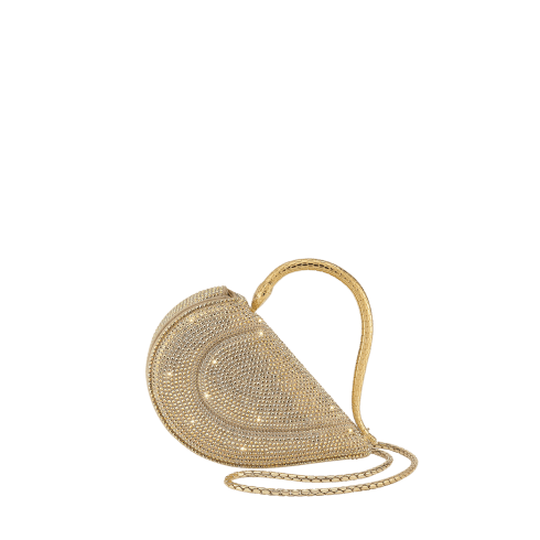 Gold Crystals Serpenti Cuoricino Mini Top Handle Bag 295410 | Bvlgari