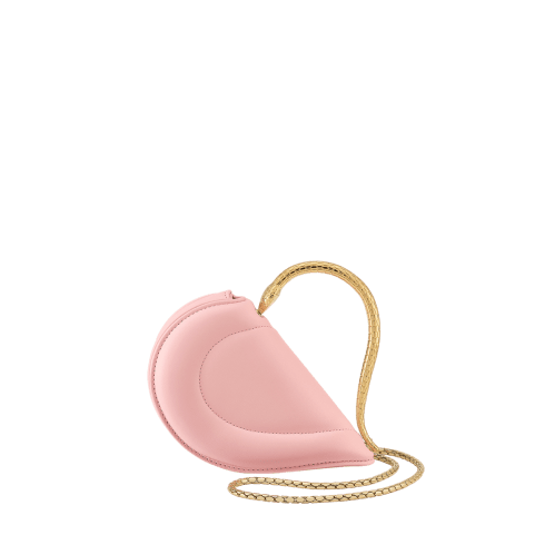 Pink Calf leather Serpenti Cuoricino Mini Top Handle Bag 295418