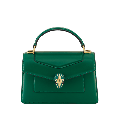 Green Calf leather Serpenti Forever Mini Top Handle Bag 295424