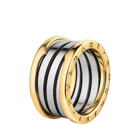 ブルガリ　プレート B.zero1 Gold & Steel Ring Yellow Gold And Steel 362696 | Rings