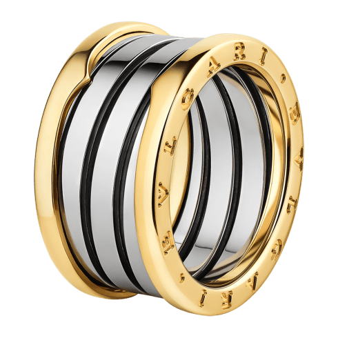 B.zero1 Gold & Steel Ring Yellow Gold And Steel 362696 | Rings