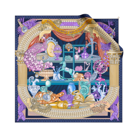 Blue Silk Heritage Scarf 246524 | Bvlgari