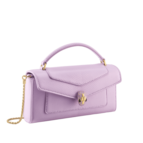Purple Karung leather Serpenti Forever Phone Case 295339 | Bvlgari