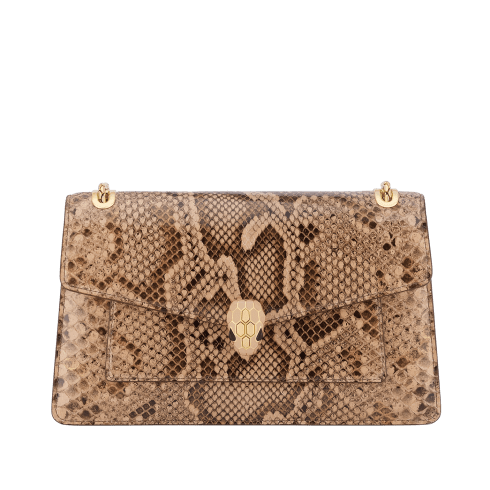 ゆいBULGARI 外箱 Serpenti Forever Bolsa De Ombro Python Leather 295132 | Bolsas